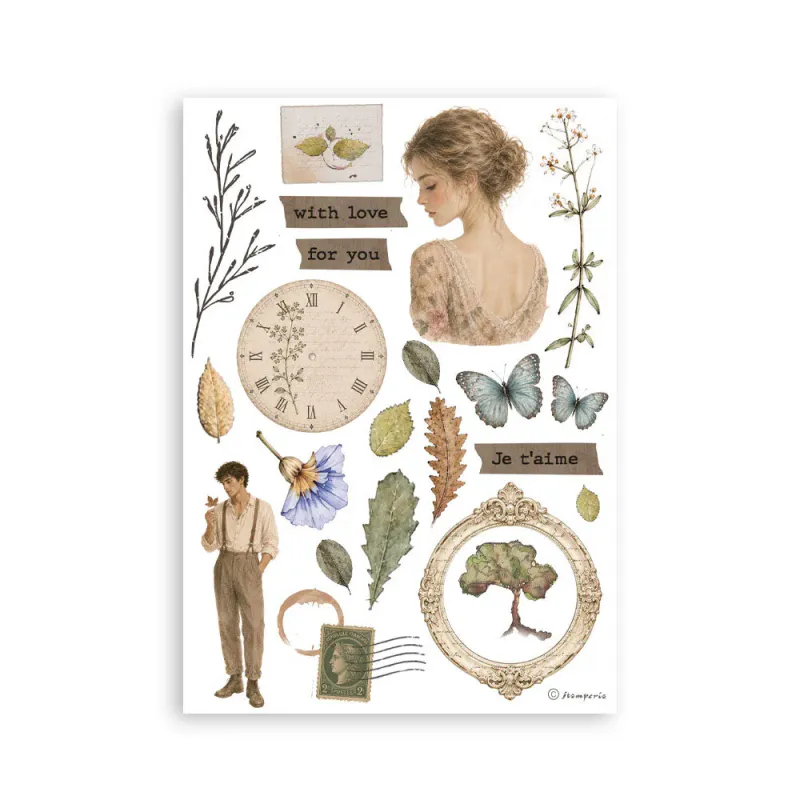 Stamperia – Flowers and Poems Washi Pad A5 – 8 ark