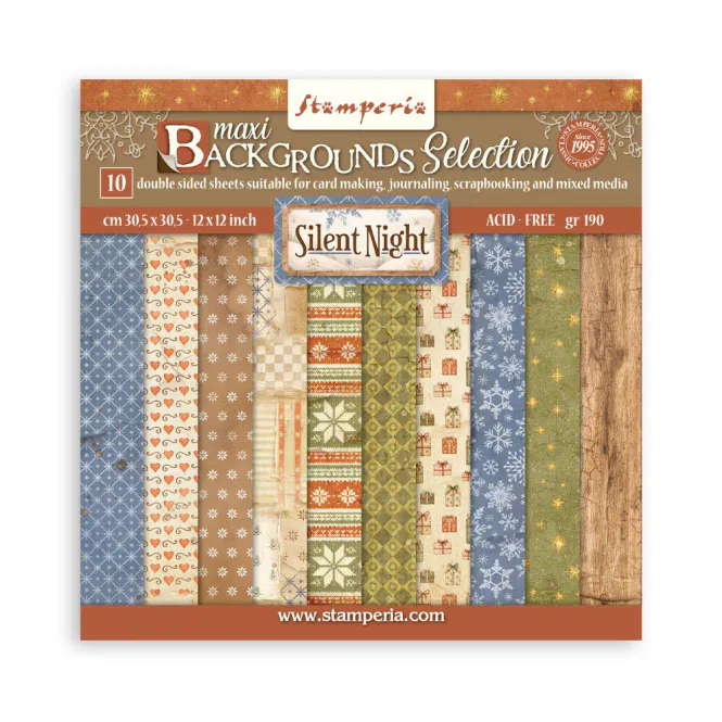 Hovedbilde Stamperia Silent Night Maxi Backgrounds Selection ...