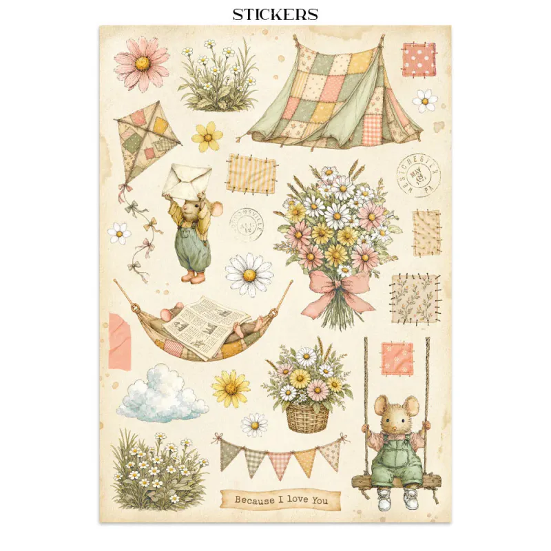 Stamperia – Cozy Family Junk Journal – Stickers, Backgrounds & Cut Outs
