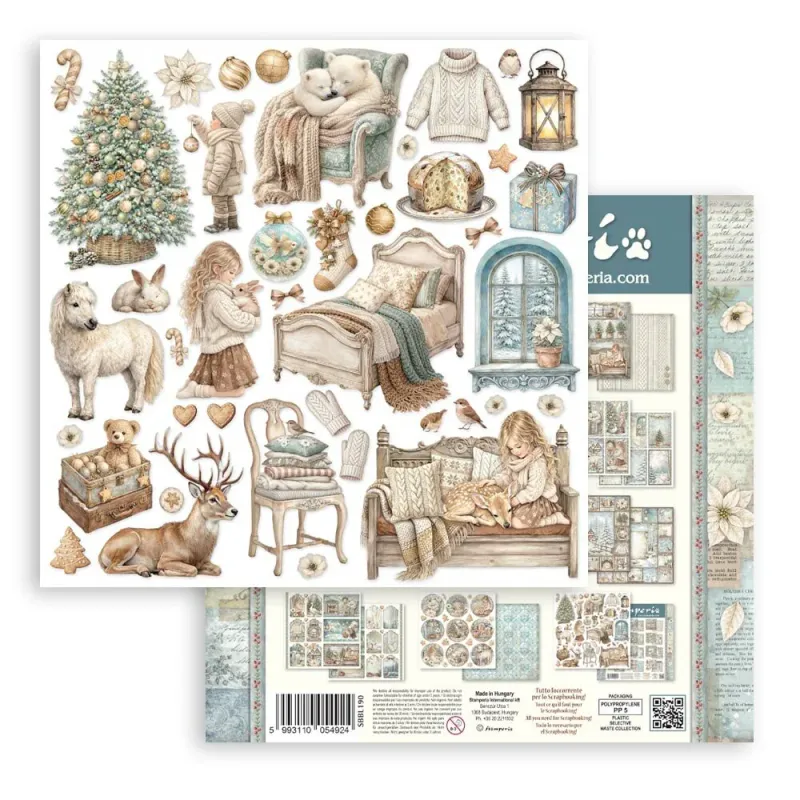 Stamperia White Christmas Paper Pad 12 × 12