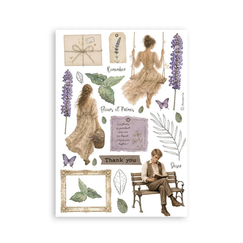 Stamperia – Flowers and Poems Washi Pad A5 – 8 ark