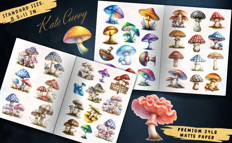 Mushrooms Ephemera Book – Kate Curry / Poortoast