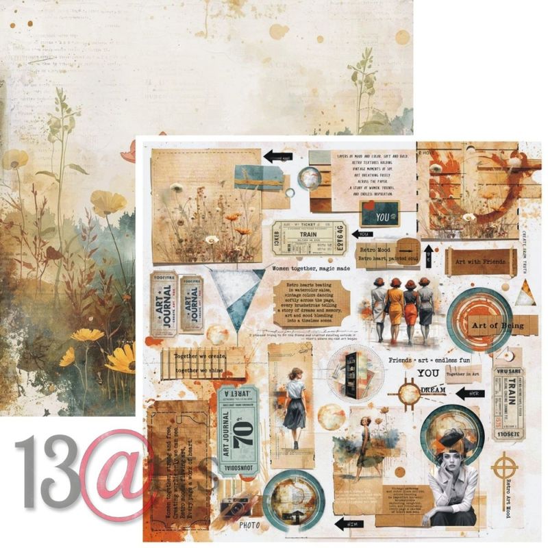 13@rt Retroteca Paper Pad 12x12