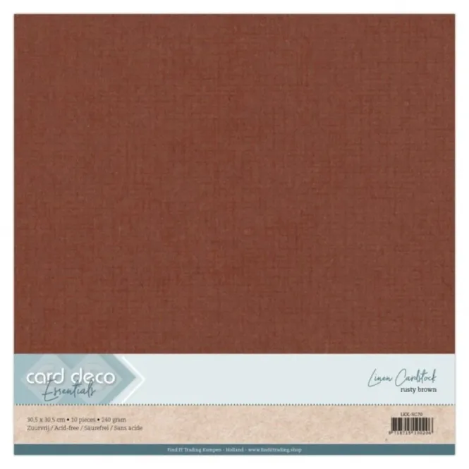 Hovedbilde Card Deco – Linen Cardstock Rusty Brown ...