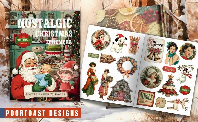 Nostalgic Christmas Ephemera Book – Poortoast / Kate Curry