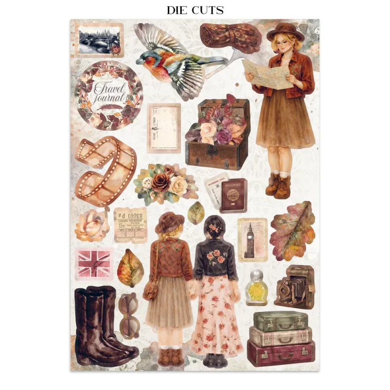 Stamperia – Our Way Junk Journal – Stickers, Backgrounds & Cut Outs