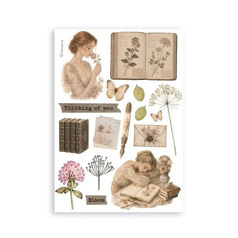 Stamperia – Flowers and Poems Washi Pad A5 – 8 ark