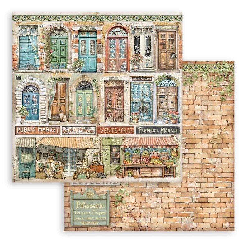 Stamperia Art Of Traveling Double Face 12x12