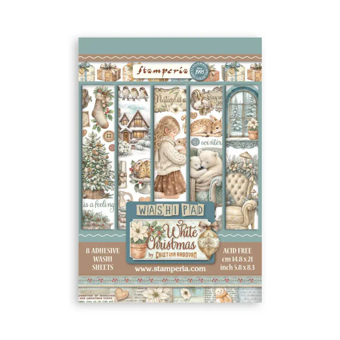 Hovedbilde Stamperia – White Christmas A5 Washi Pad av ...