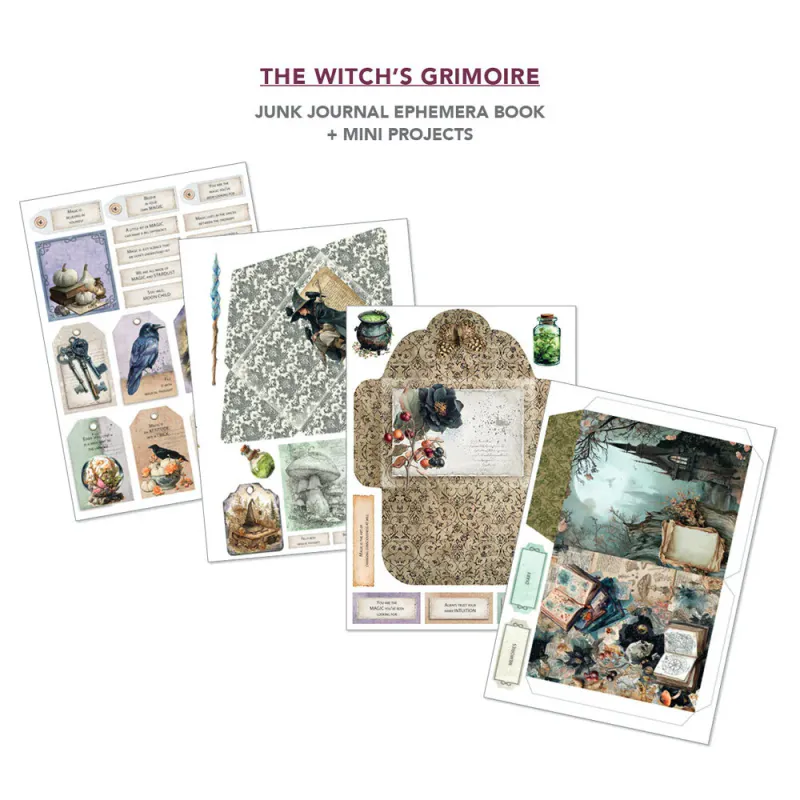 Ciao Bella – The Witch’s Grimoire Junk Journal & Ephemera Book A4