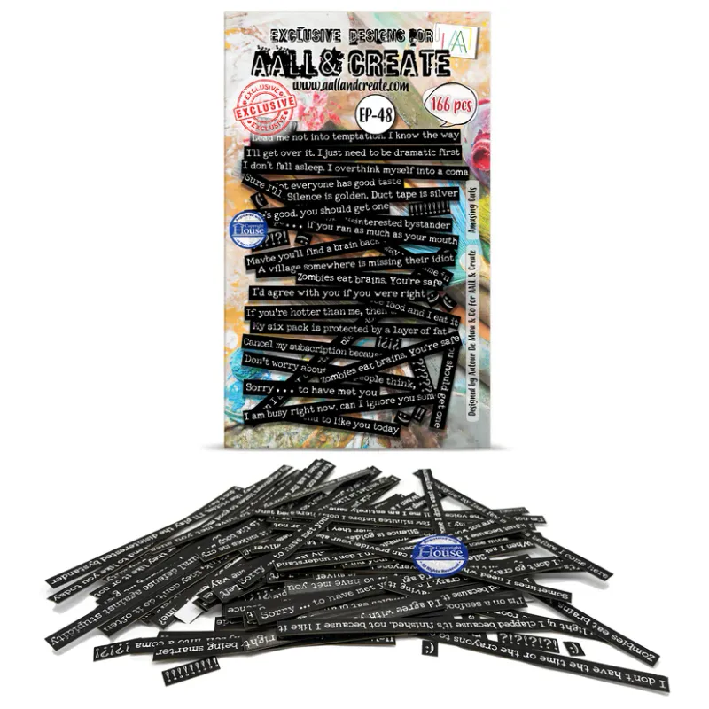 AALL & Create A6 Ephemera Die-Cuts – Amusing Cuts – EP-48 Svart.