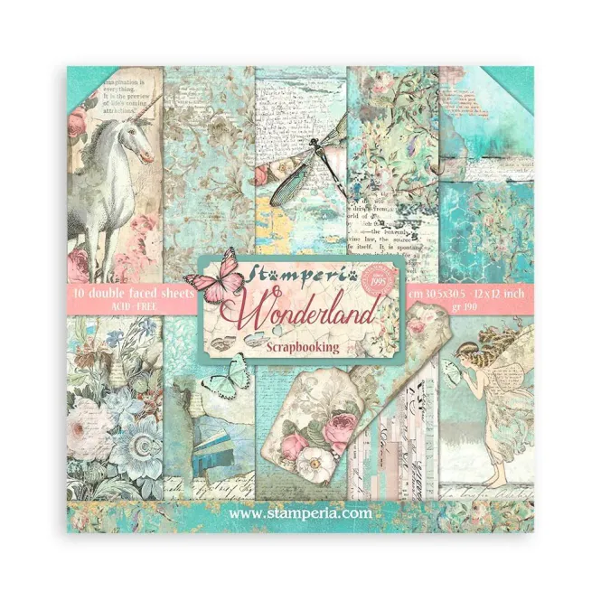 Hovedbilde Stamperia Wonderland 12x12 Inch Paper Pack