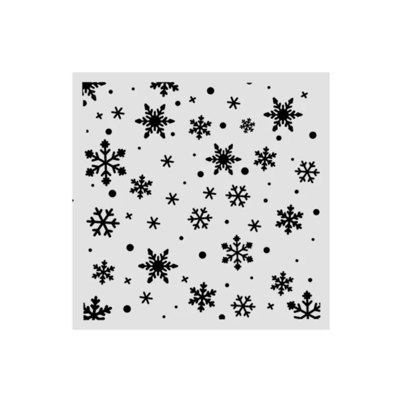 Stamperia Christmas Snowflakes Pattern Thick Stencil 12x12 cm (KSTDS73)