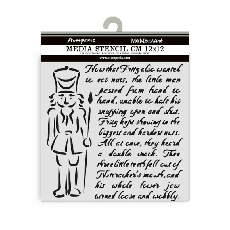 Stamperia Alice in Christmas Soldiers Thick Stencil 12 × 12 cm (KSTDS58)