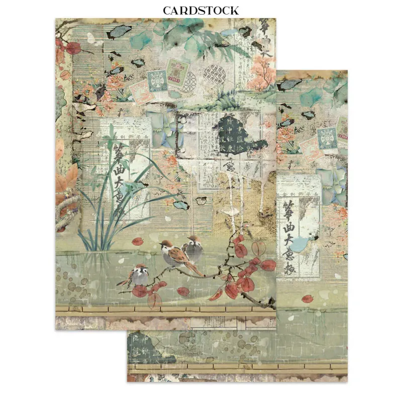 Stamperia – Oriental Garden Junk Journal – Stickers, Backgrounds & Cut Outs