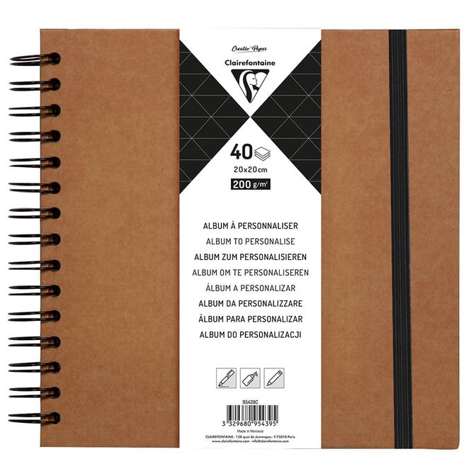 Hovedbilde Clairefontaine Album Kraft – 200g 40 ark ...