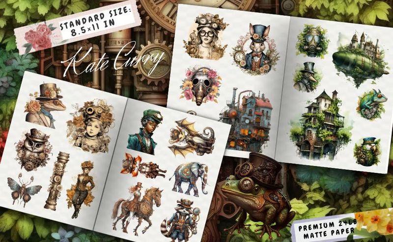 Steampunk Ephemera Book – Kate Curry / Poortoast