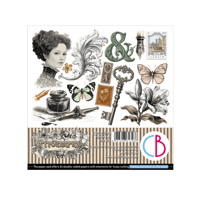 Hovedbilde Ciao Bella – Typographic Fussy Cut Pad 6x6