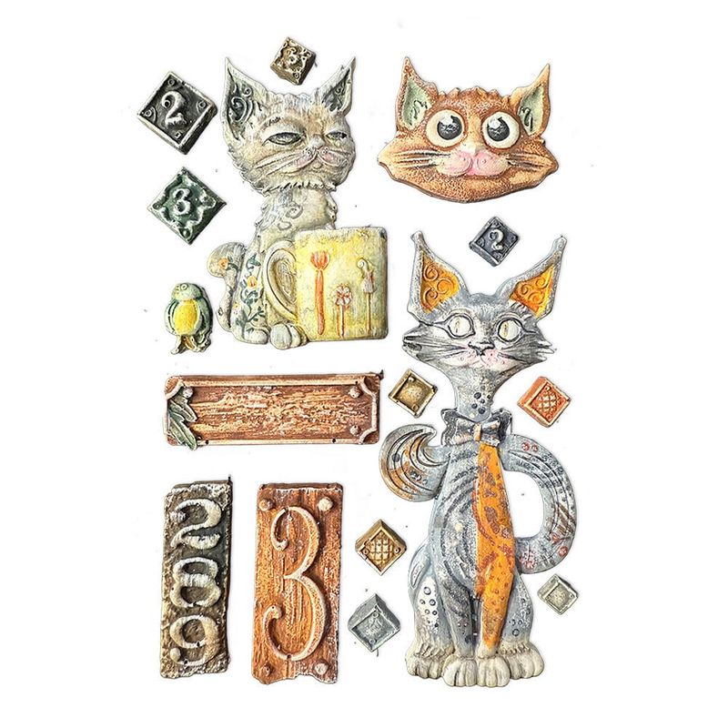 Stamperia – Furry Friends – A5 Silicon Mould Cats
