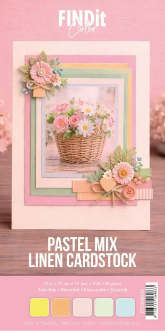 Hovedbilde Find It – Linen Cardstock 4K Pastel Mix (75 ...