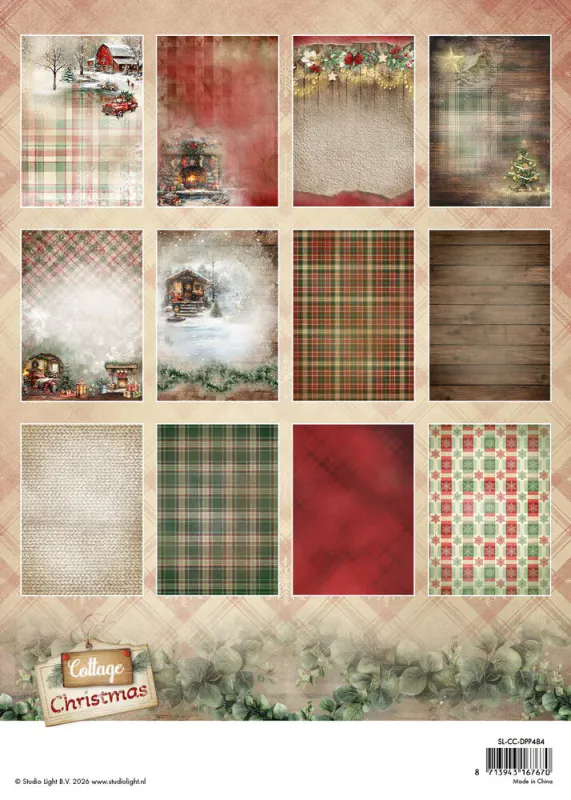 Studio Light – Cottage Christmas A4 Designer Paper Pad (SL-CC-DPP484)