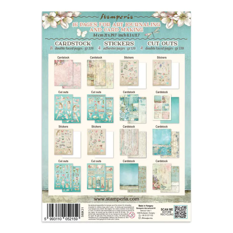 Stamperia – Wonderland Junk Journal Stickers, Backgrounds & Cut-Outs