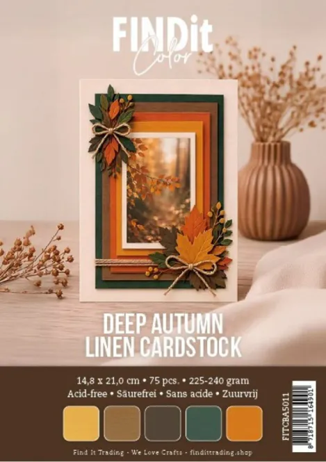 Hovedbilde Find It Linen Cardstock A5 – Deep Autumn ...