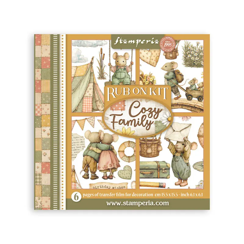 Stamperia – Cozy Family Rub-On – 6 ark