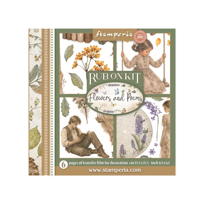Hovedbilde Stamperia – Flowers and Poems Rub-On ...