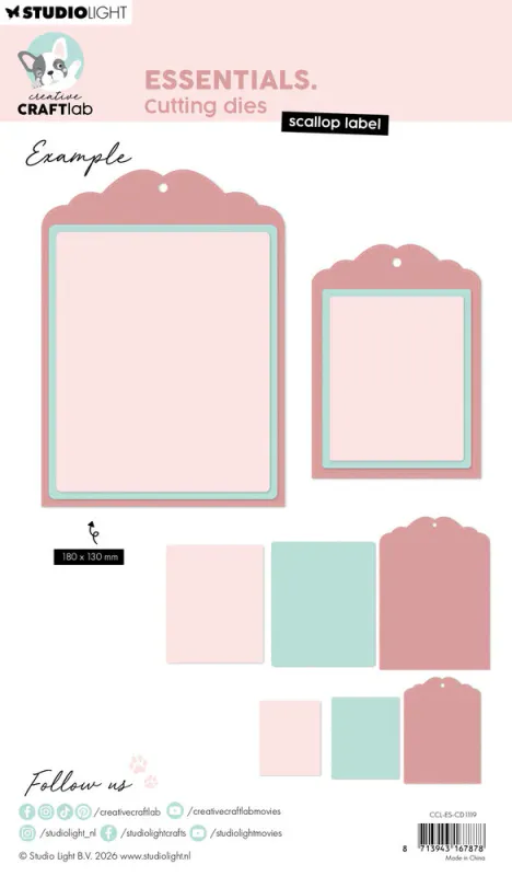 Creative Craftlab Essentials – Scallop Label dies (CCL-ES-CD1119)