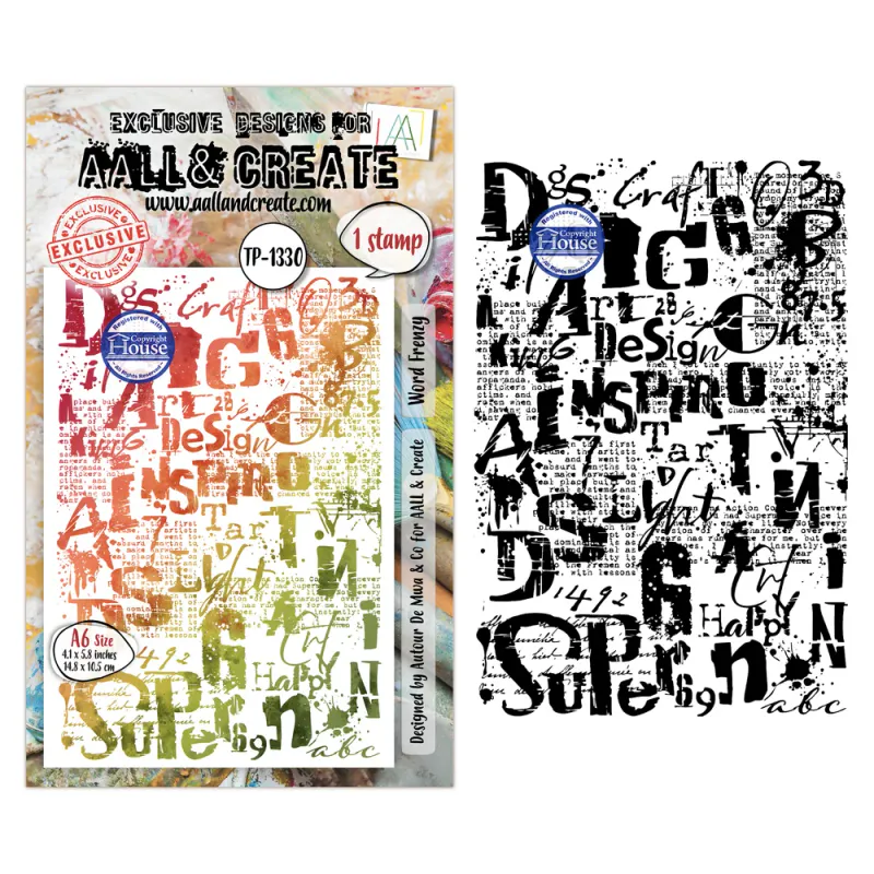  AALL & Create A6 Clear Stamp Set – Word Frenzy – TP-1330
