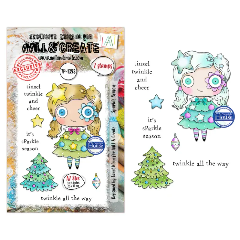 AALL & Create A7 Clear Stamp Set – Sparkle Season – TP-1393