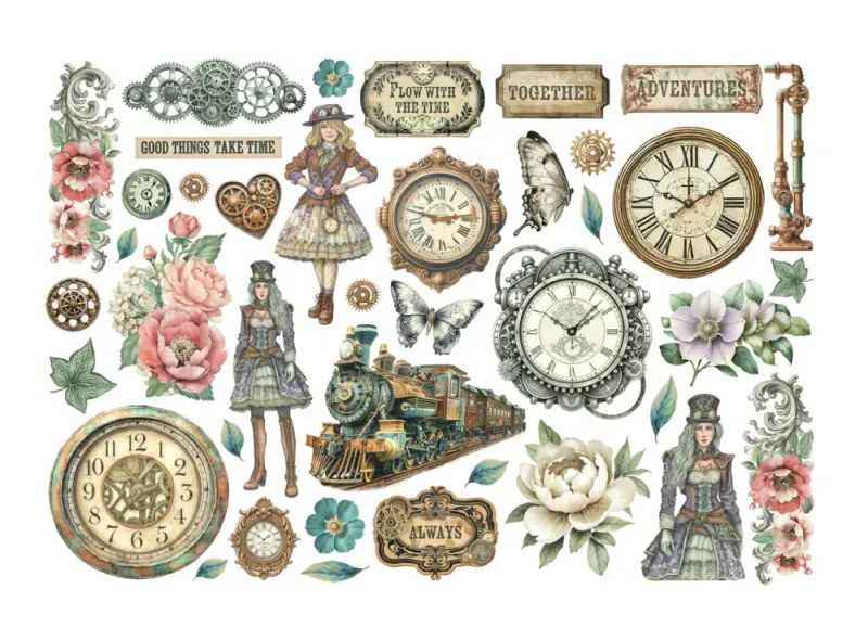 Stamperia Gardens of Time Ephemera – 40 pcs