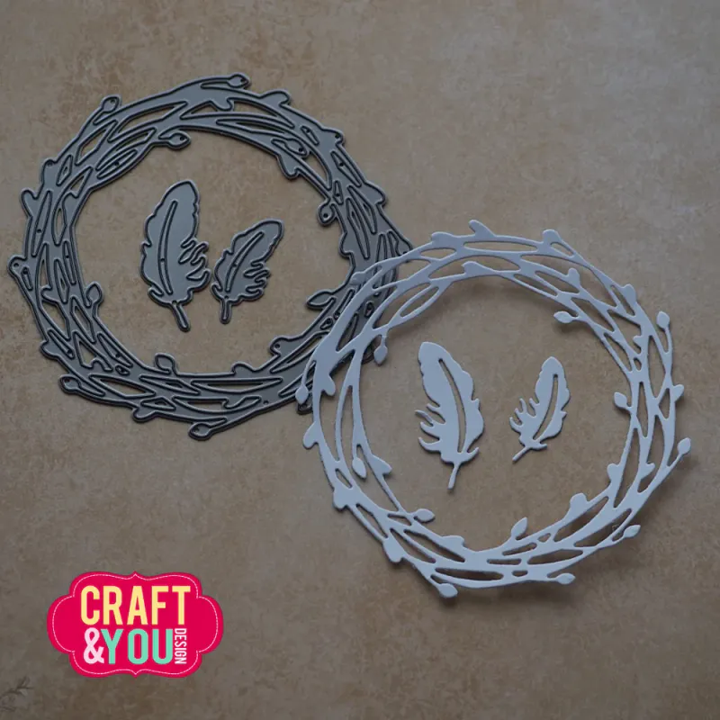 Craft & You Design – Willow Wreath Feathers Dies