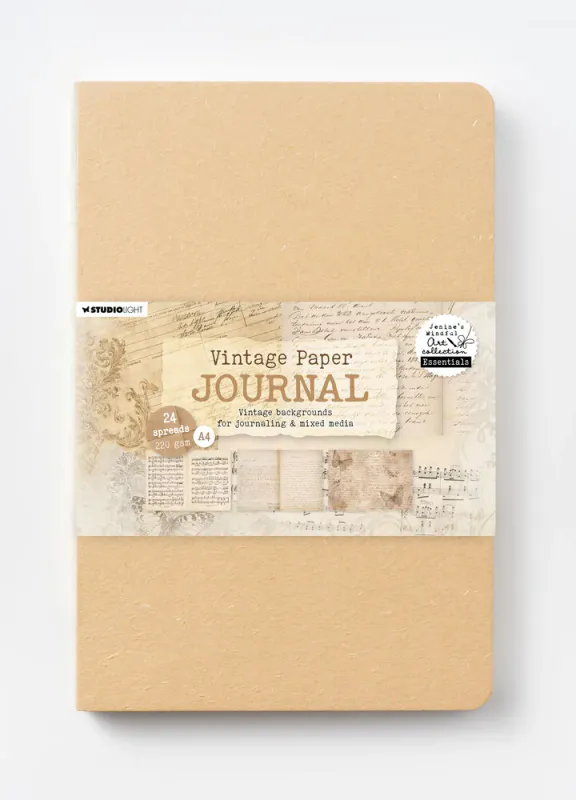 Studio Light – Jenine's Mindful Art – Vintage Paper Journal A4 (JMA-ES-JOUR33)
