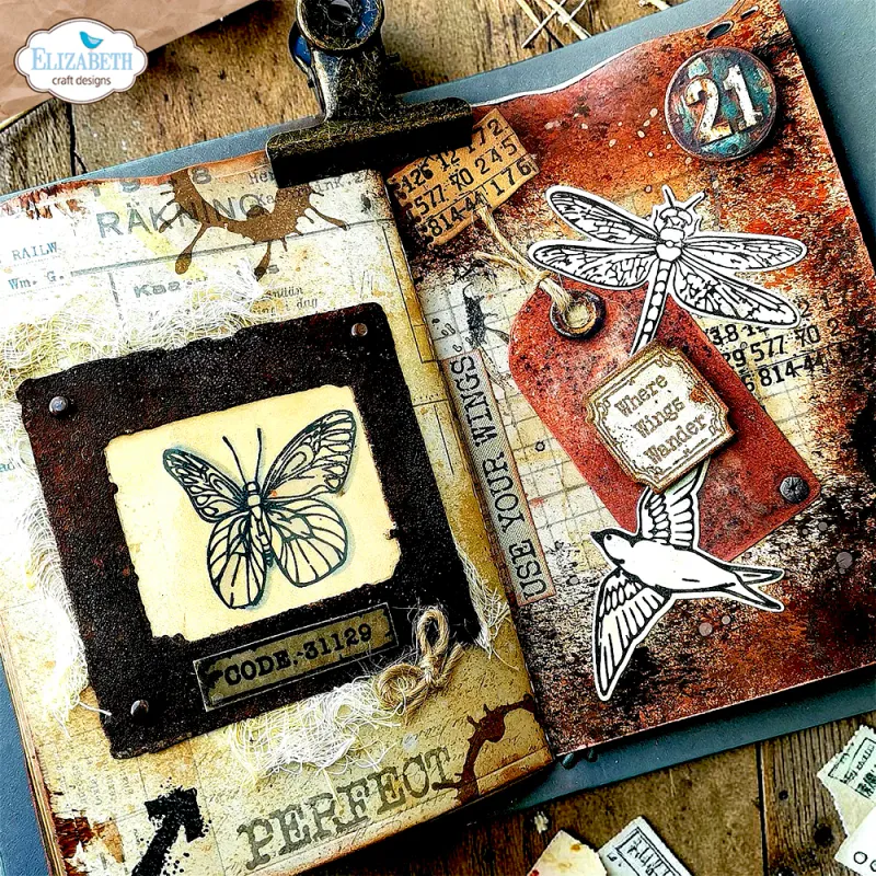 Elizabeth Craft Designs – Beautifully Worn Stamp & Dies Set 