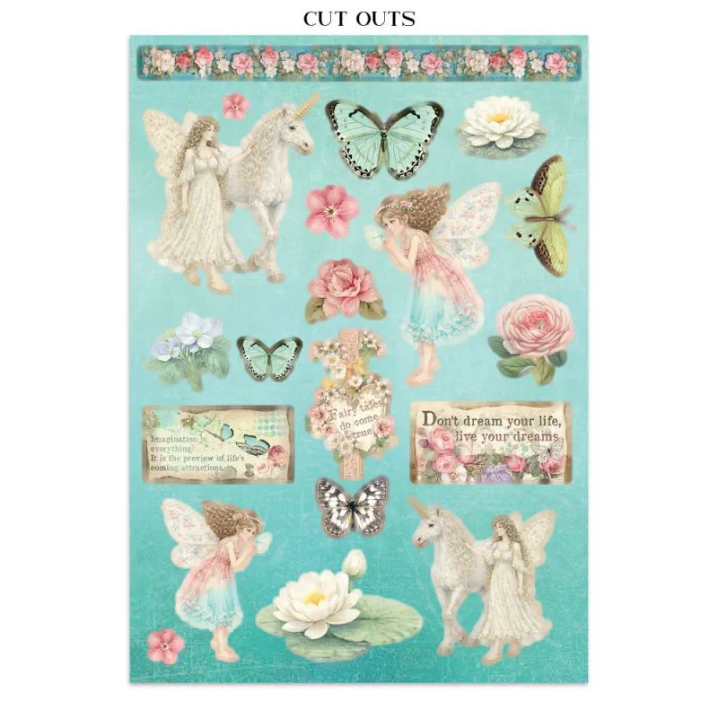 Stamperia – Wonderland Junk Journal Stickers, Backgrounds & Cut-Outs