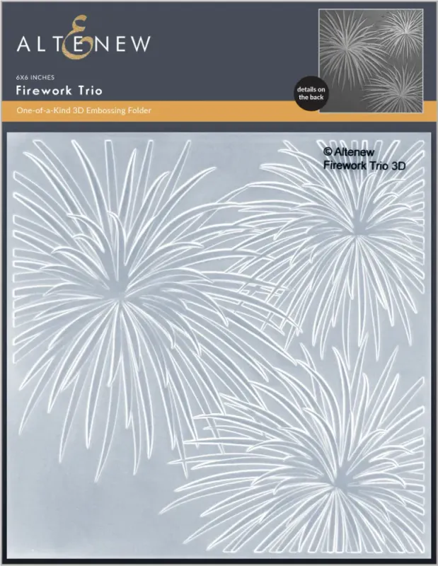 Altenew – Firework Trio 3D Embossing Folder 6