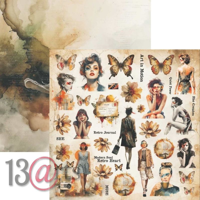 13@rt Retroteca Paper Pad 12x12