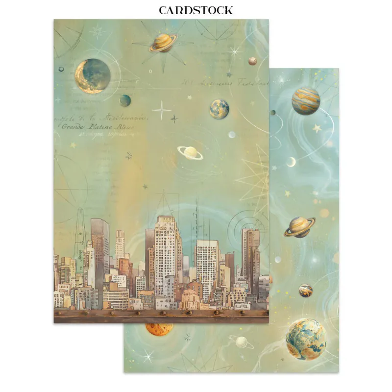 Stamperia A New Beginning Junk Journal Stickers, Cut-outs, Background