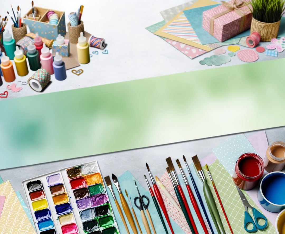Nettbutikken for kreativitet og skaperglede. BAnnerbilde som illustrerer kreativ nettbutikk