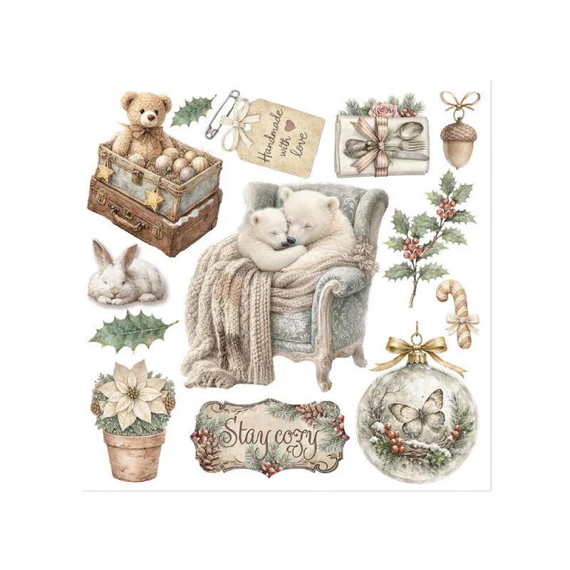 Stamperia – White Christmas Rub-On Kit (6 ark)