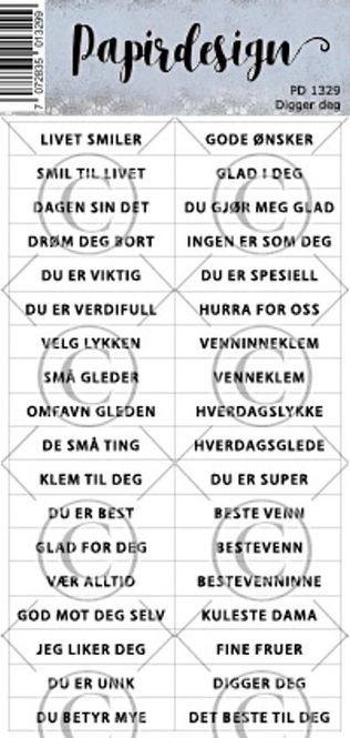 Hovedbilde Papirdesign – Digger deg (Klistremerker)