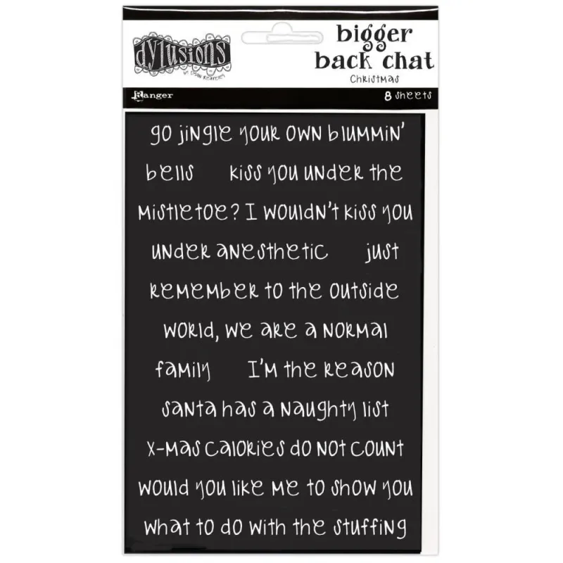 Ranger – Dyan Reaveley Dylusions Bigger Back Chat Stickers – Christmas (Set 2)