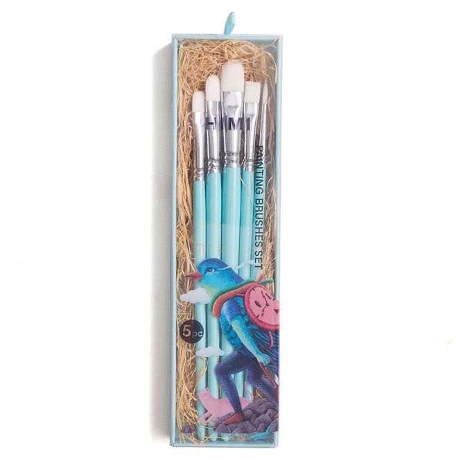 Hovedbilde HIMI Penselsett Nylon – 5 stk – Blå