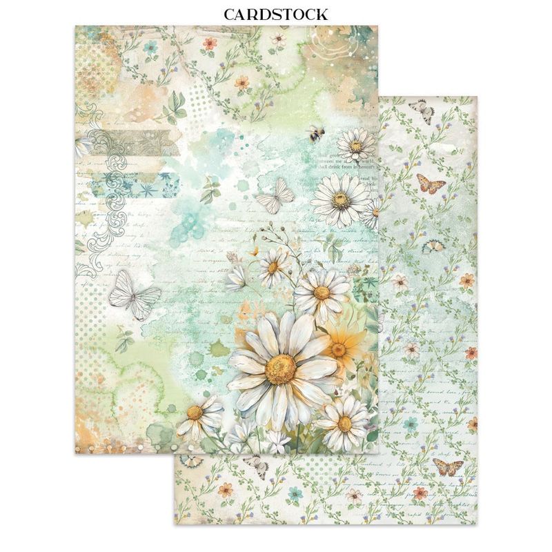 Stamperia – Daisy Art Junk Journal Stickers, Cut-Outs and Backgrounds