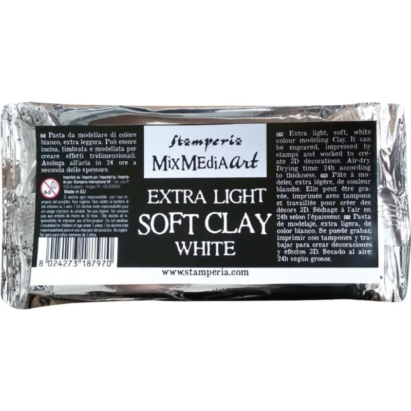 Stamperia – Soft Clay – White – 160 g