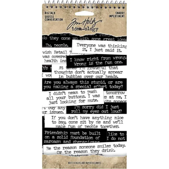 Hovedbilde Tim Holtz – Big Talk Snarky Klistremerker ...