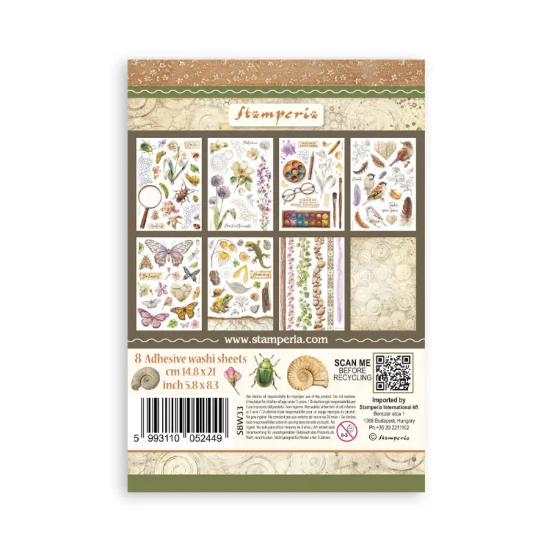 Stamperia – All Around A5 Washi Pad (8 ark)