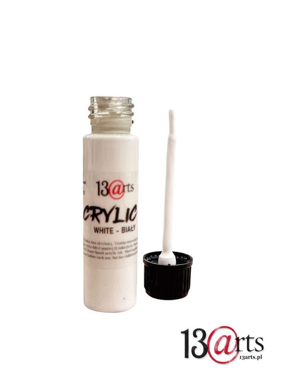 13@rts – Acrylic Ink White – Splatter Brush Bottle (20 ml)